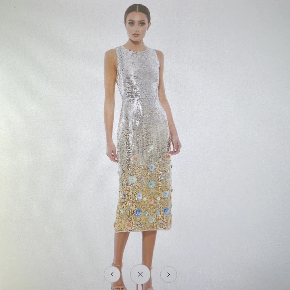 NWT Max Duggal sequin Ombré cocktail dress - Picture 4 of 4
